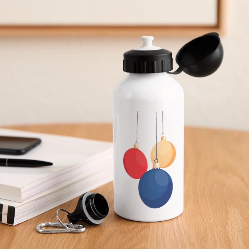 Weihnachtskugeln aufhängen Panorama Trinkflasche mit Deckel 500 ml