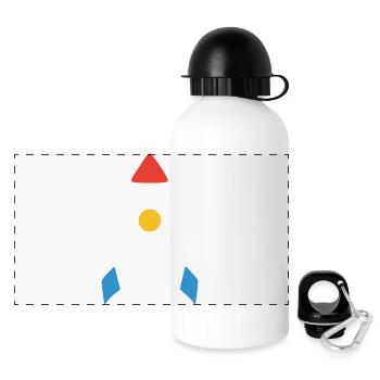 Abstract Rocket Spaceship - Panoramic Thermal Bottle with Lid 500 ml - white - Front
