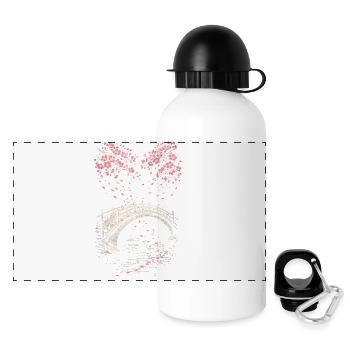Cherry Blossom Sakura Cherry Blossom - Panoramic Thermal Bottle with Lid 500 ml - white - Front