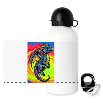 dragon - Panoramic Thermal Bottle with Lid 500 ml - white - Front
