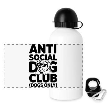 Anti Social Dog Club - Panoramic Thermal Bottle with Lid 500 ml - white - Front