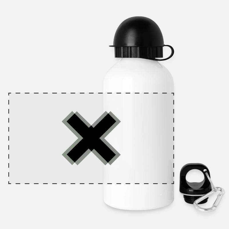 GRAY - Panoramic Thermal Bottle with Lid 500 ml - white