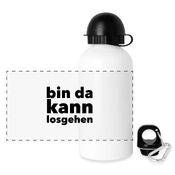 I'm there can start - for unpunctual people - Panoramic Thermal Bottle with Lid 500 ml - white - Front