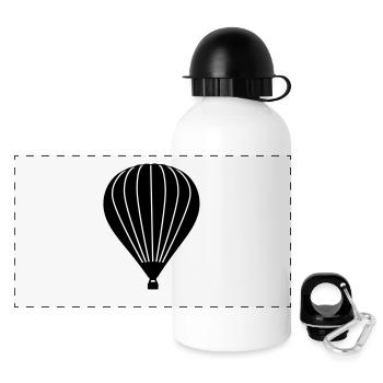 Ballon à air chaud - Gourde panoramique avec couvercle 500 ml - blanc - Devant