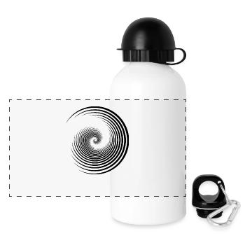 Optische Täuschung Kreis - Panorama Trinkflasche mit Deckel 500 ml - Weiß - Vorne