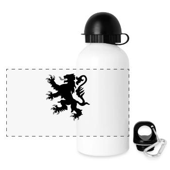 lions des flandres chtis flamand - Gourde panoramique avec couvercle 500 ml - blanc - Devant