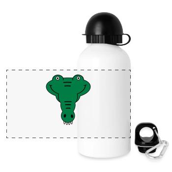 alligator - Panoramic Thermal Bottle with Lid 500 ml - white - Front