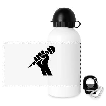 microphone - Panoramic Thermal Bottle with Lid 500 ml - white - Front