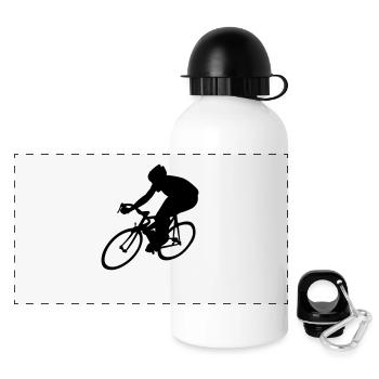 cycling - Panoramic Thermal Bottle with Lid 500 ml - white - Front
