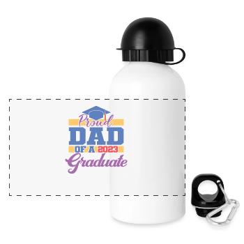 Proud Dad Of A 2023 Graduate Graduation For Men - Panoramic Thermal Bottle with Lid 500 ml - white - Front