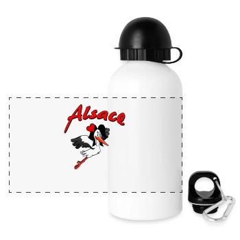 Alsace Saint Valentin - Panoramic Thermal Bottle with Lid 500 ml - white - Front