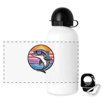 Delfin Cool Été - Gourde panoramique avec couvercle 500 ml - blanc - Devant