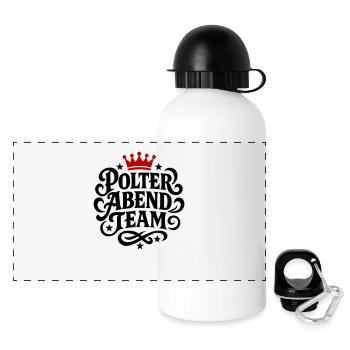 Polter Abend Team - Panorama Trinkflasche mit Deckel 500 ml - Weiß - Vorne