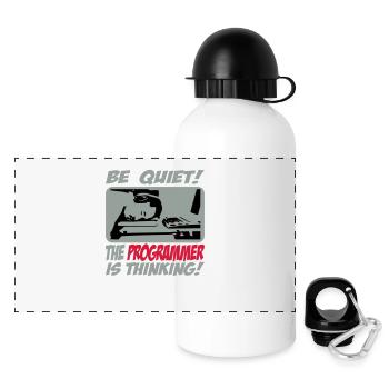 theprogrammer_3c - Panorama Trinkflasche mit Deckel 500 ml - Weiß - Vorne
