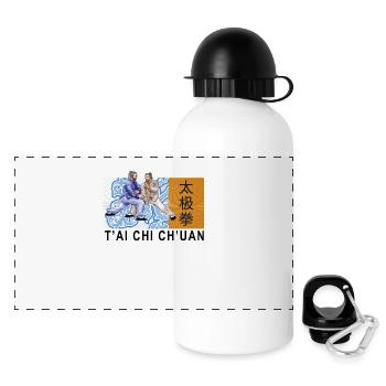 T'ai Chi Ch'uan Tai Chi Taiji - Panoramic Thermal Bottle with Lid 500 ml - white - Front