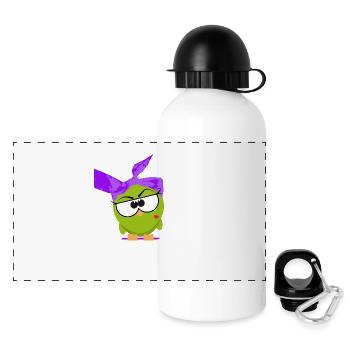 Mrs. Birdie - Panorama Trinkflasche mit Deckel 500 ml - Weiß - Vorne