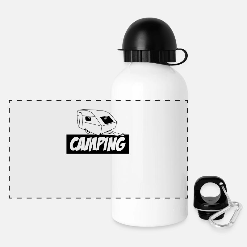 Camping - The pure passion - Panoramic Thermal Bottle with Lid 500 ml - white