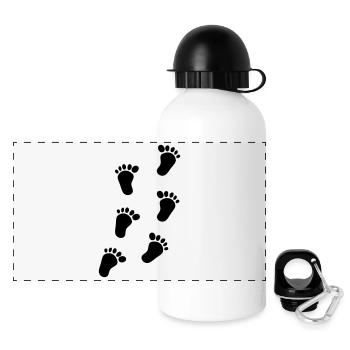 pieds de bébé - Gourde panoramique avec couvercle 500 ml - blanc - Devant