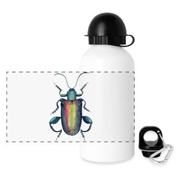 Beetle with strong thighs - Panoramic Thermal Bottle with Lid 500 ml - white - Front