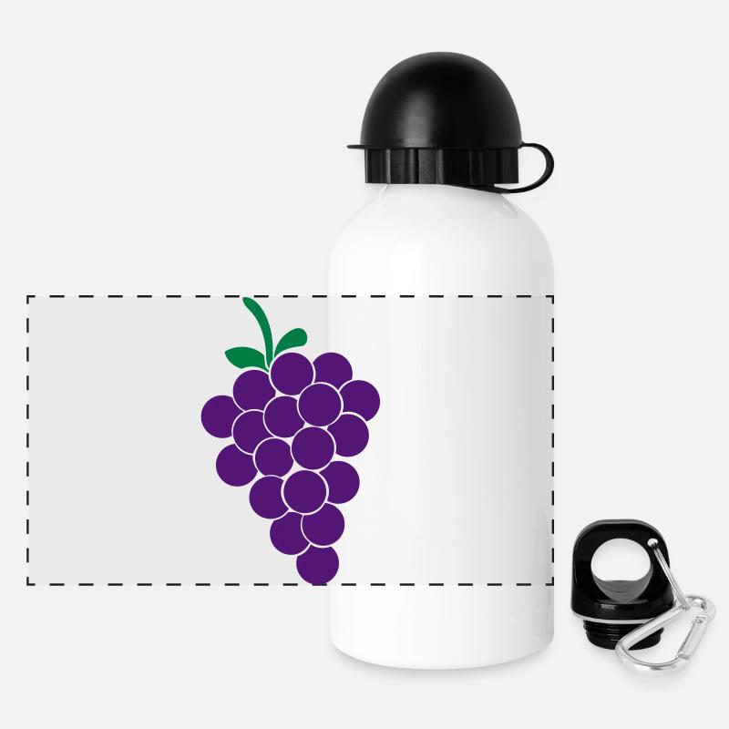 grapes - Panoramic Thermal Bottle with Lid 500 ml - white
