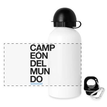 Campeón del mundo Argentina - Panorama Trinkflasche mit Deckel 500 ml - Weiß - Vorne