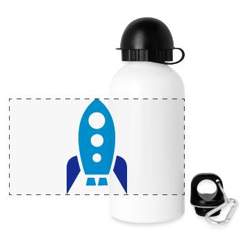 Spaceship - Panoramic Thermal Bottle with Lid 500 ml - white - Front