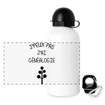 Généalogie / Généalogiste / Genealogy / - Gourde panoramique avec couvercle 500 ml - blanc - Devant