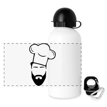 koch design - Panorama Trinkflasche mit Deckel 500 ml - Weiß - Vorne