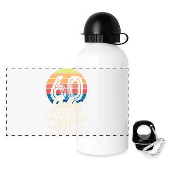 60 Jahre Sehe Immer Noch Gut Aus 60. Geburtstag - Panorama Trinkflasche mit Deckel 500 ml - Weiß - Vorne