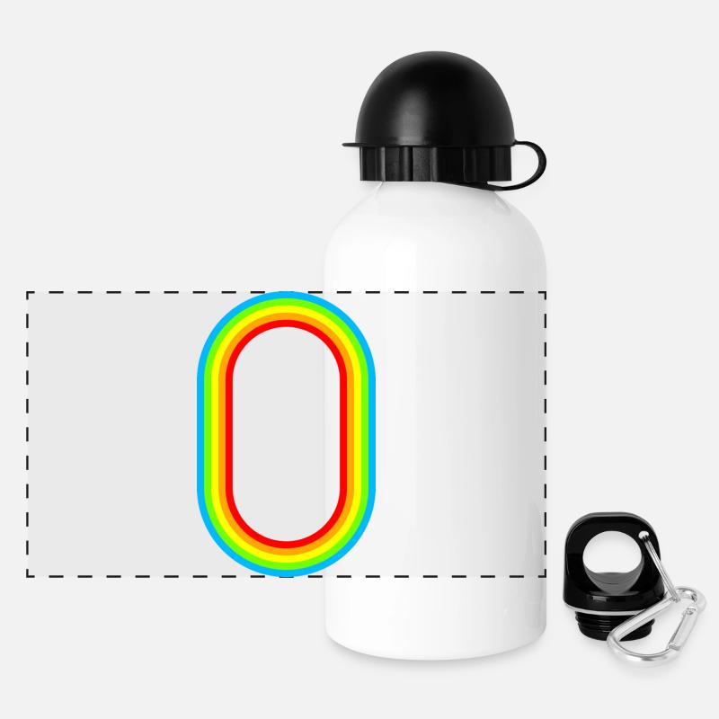 0 - Panorama Trinkflasche mit Deckel 500 ml - Weiß