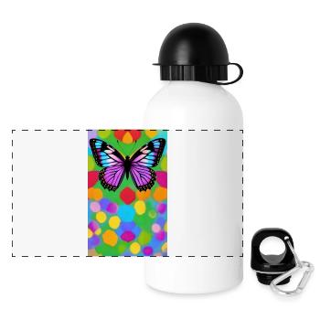 Sublime multicolor butterfly - Panoramic Thermal Bottle with Lid 500 ml - white - Front
