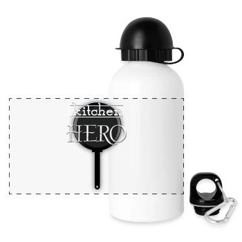 Kitchen Hero - Panorama Trinkflasche mit Deckel 500 ml - Weiß - Vorne