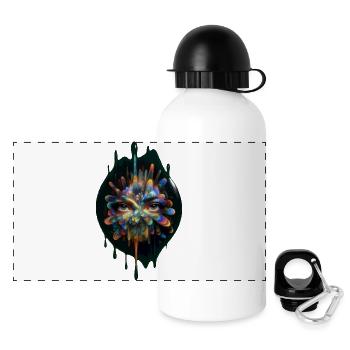 Kaleidoscope face - Panoramic Thermal Bottle with Lid 500 ml - white - Front