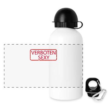 Verboten Sexy - Panorama Trinkflasche mit Deckel 500 ml - Weiß - Vorne