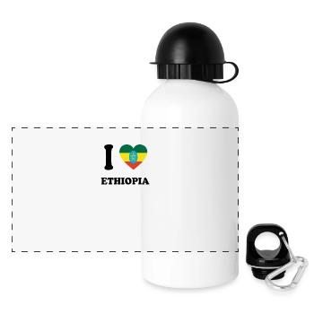 i love homeland gift ETHIOPIA - Panoramic Thermal Bottle with Lid 500 ml - white - Front