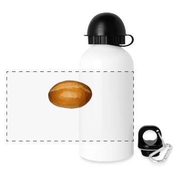 bread brooches crossaint bakery baguette bread bu - Panoramic Thermal Bottle with Lid 500 ml - white - Front