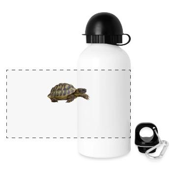 turtle schildkroete tiere animals9 - Panorama Trinkflasche mit Deckel 500 ml - Weiß - Vorne