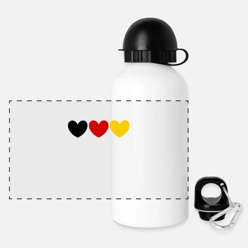 Valentine's Day, Valentine's Day, Valentine's Day - Panoramic Thermal Bottle with Lid 500 ml - white