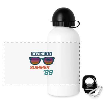 Rewind to Summer '89 - Panorama Trinkflasche mit Deckel 500 ml - Weiß - Vorne