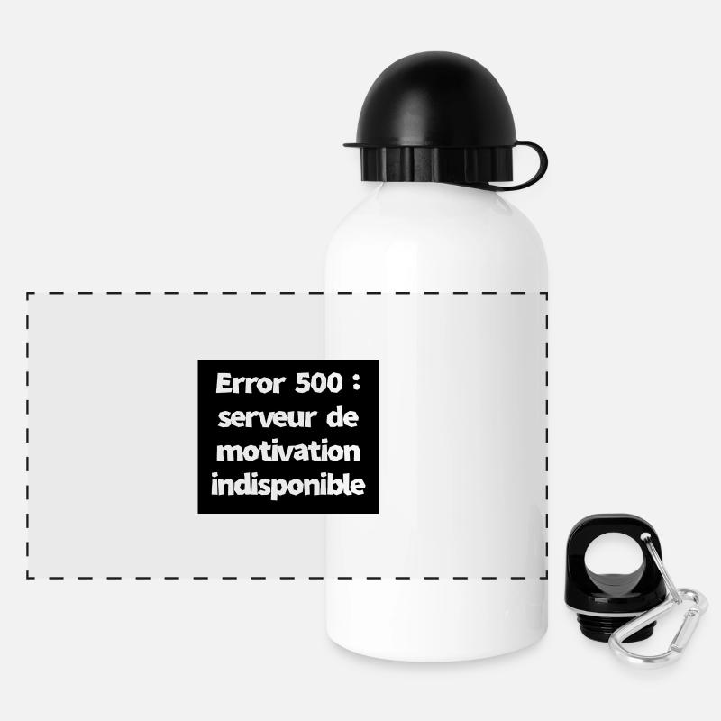 Error 500 : serveur de motivation indisponible - Gourde panoramique avec couvercle 500 ml - blanc