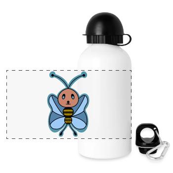 Papillon - Gourde panoramique avec couvercle 500 ml - blanc - Devant