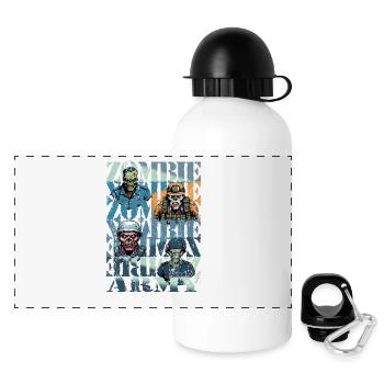 Zombie Army - Panoramic Thermal Bottle with Lid 500 ml - white - Front