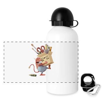 Desktopmonster - Gourde panoramique avec couvercle 500 ml - blanc - Devant