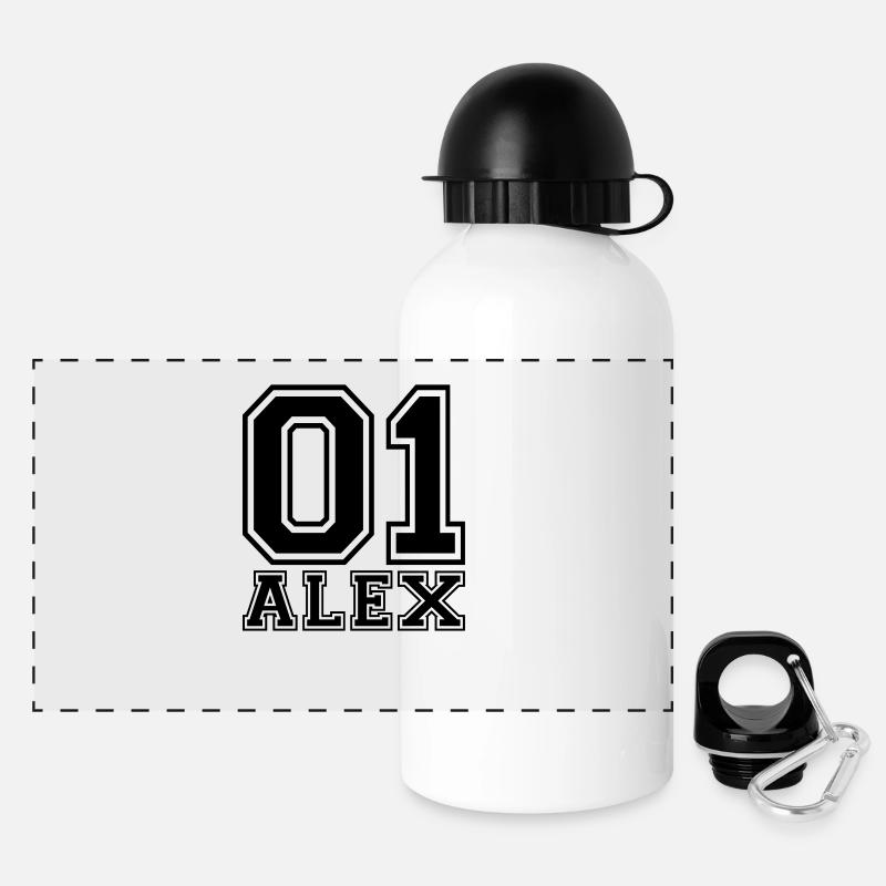 Alex - Name - Panoramic Thermal Bottle with Lid 500 ml - white