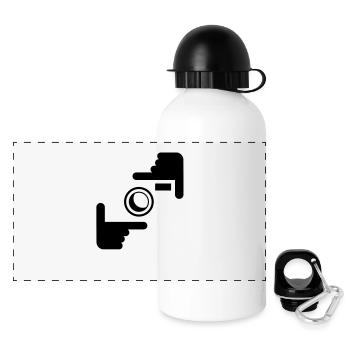 take_a_picture__f1 - Gourde panoramique avec couvercle 500 ml - blanc - Devant