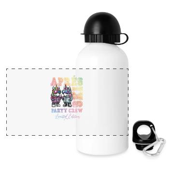 Après-ski Unicorn Party Team - Gourde panoramique avec couvercle 500 ml - blanc - Devant