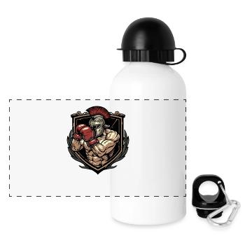 Spartan Boxer MMA Logo - Panoramic Thermal Bottle with Lid 500 ml - white - Front