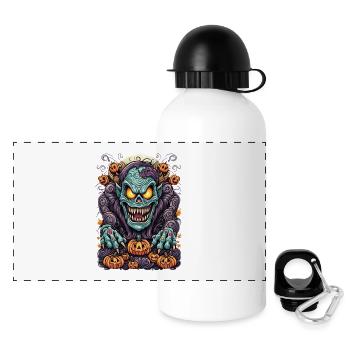 Sinistre créature de l’enfer d’Halloween - Gourde panoramique avec couvercle 500 ml - blanc - Devant
