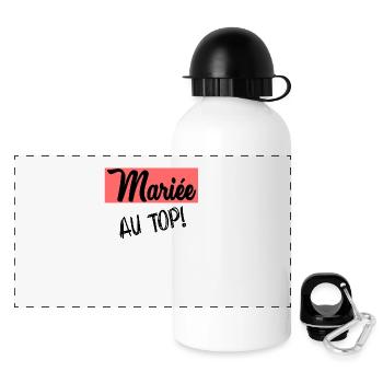 HOCHZEIT. ZUKÜNFTIGE BRAUT - Panorama Trinkflasche mit Deckel 500 ml - Weiß - Vorne