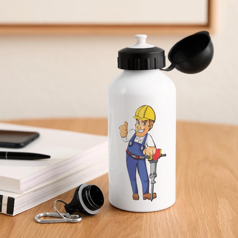 construction worker construction worker road construction2 Panoramic Thermal Bottle with Lid 500 ml
